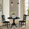 International Concepts Round 42 in Dual Drop Leaf Table with 2 San Remo Chairs, Black, 42 W, 42 L, 29.75 in H, Wood, Black K46-42DP-C10 - alternate 4